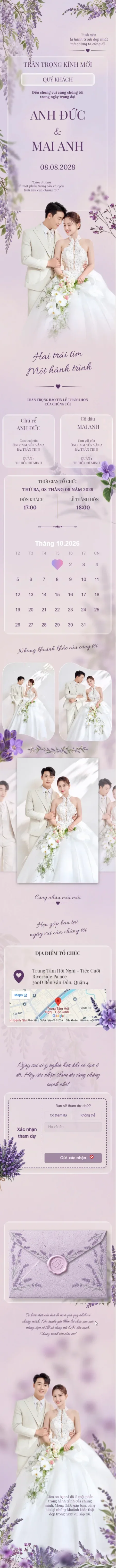 Mẫu thiệp Lavender