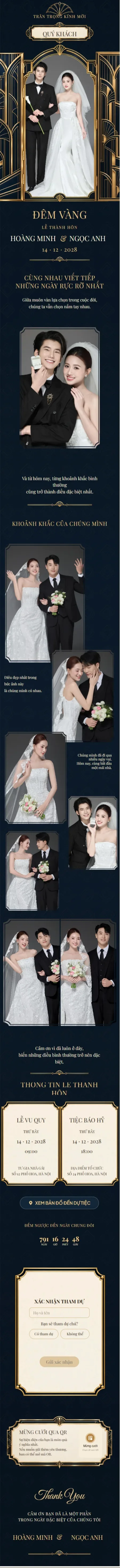Mẫu thiệp Đêm Vàng