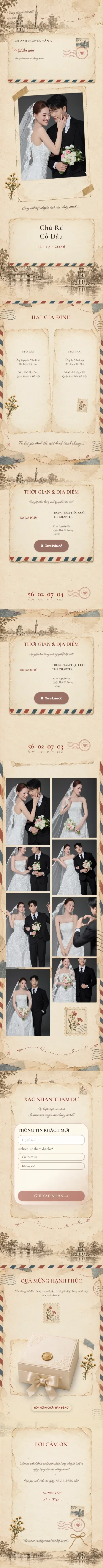 Mẫu thiệp THƯ TÌNH QUA BƯU THIẾP